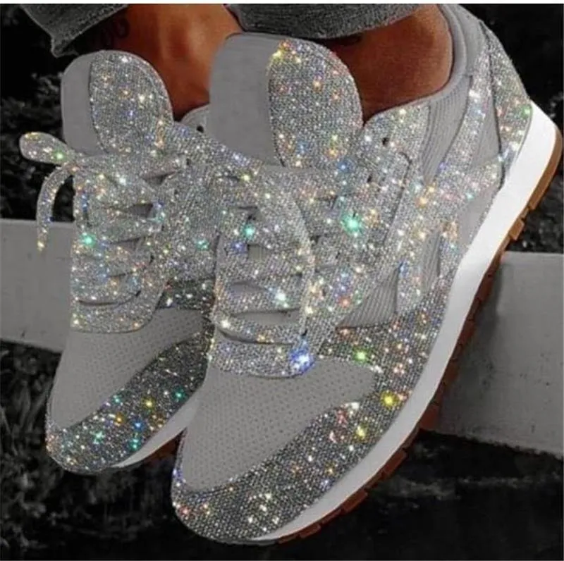 Women's Cute Breathable Mesh Glitter Shoes