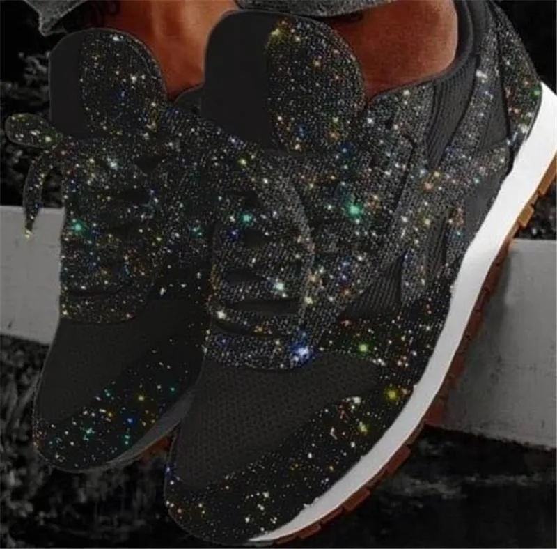 Women's Cute Breathable Mesh Glitter Shoes