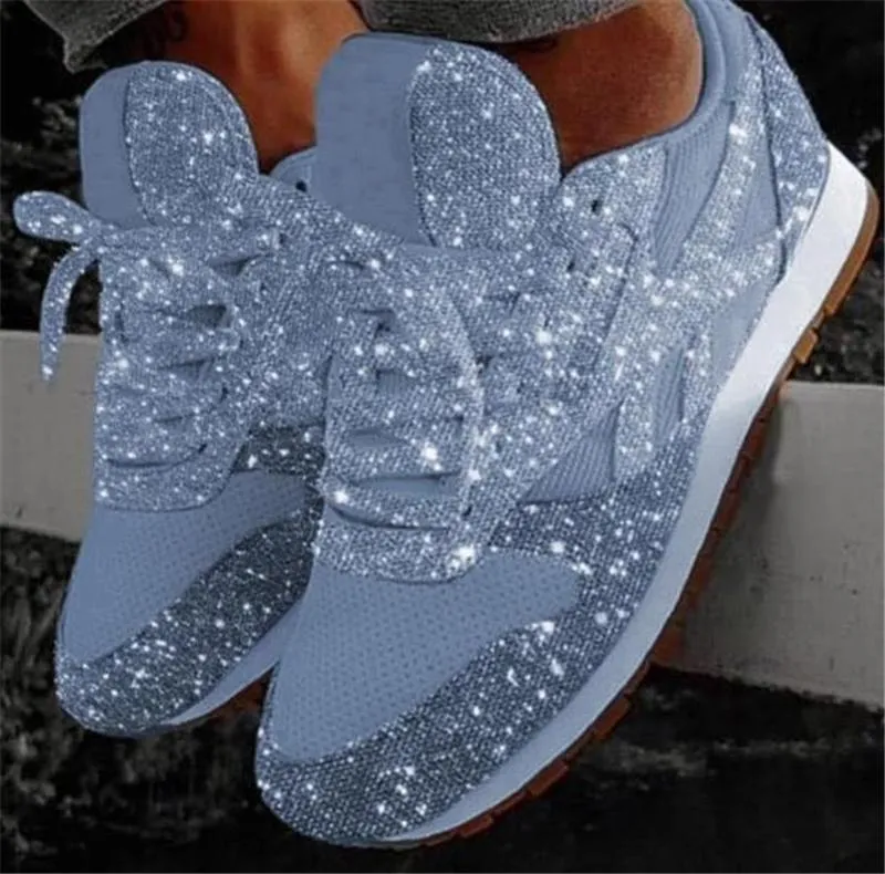 Women's Cute Breathable Mesh Glitter Shoes