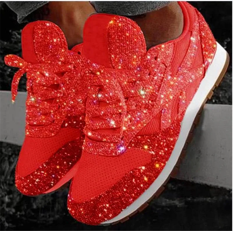 Women's Cute Breathable Mesh Glitter Shoes
