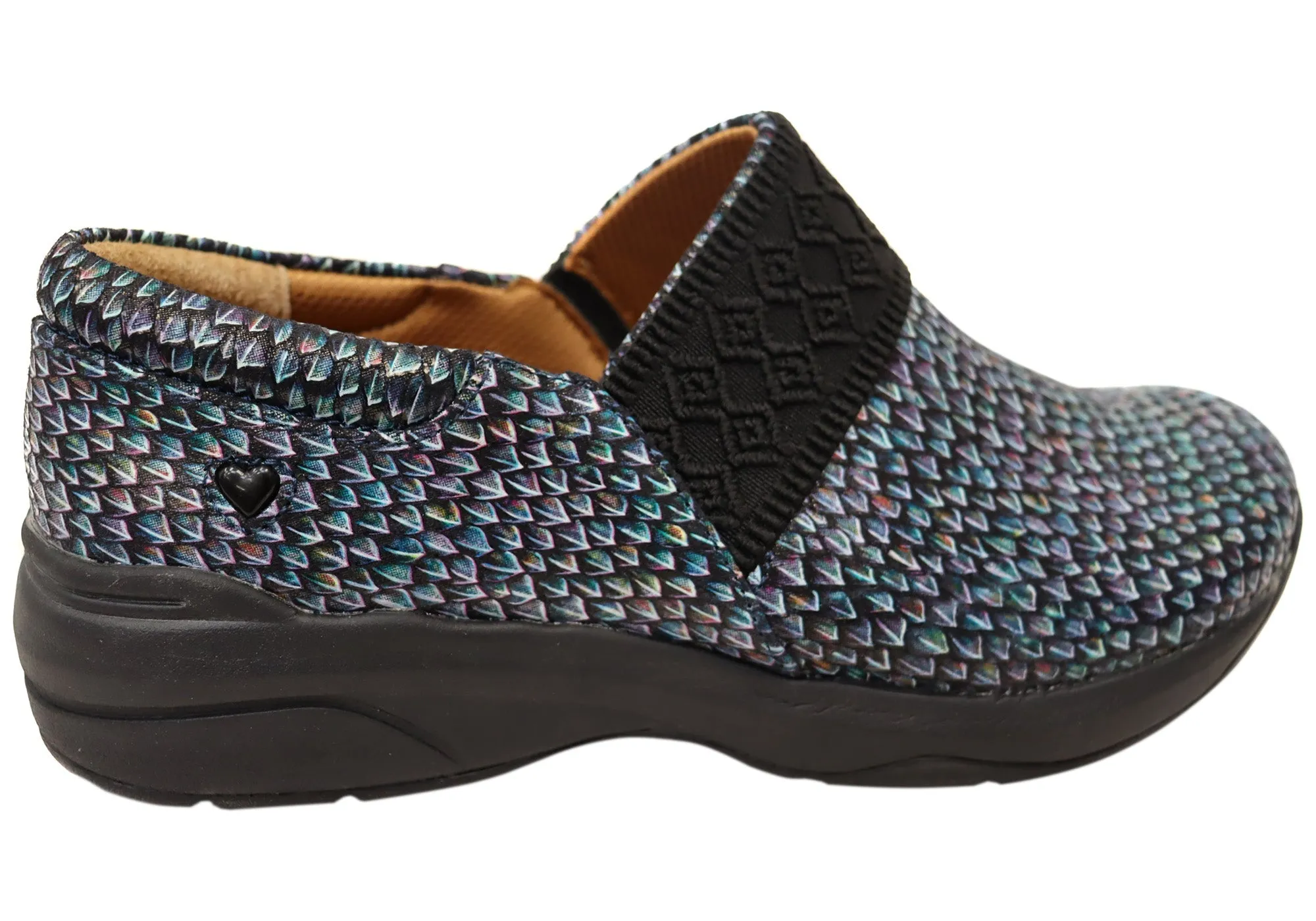 Womens Nurse Mates Cally Comfortable Wide Fit Leather Slip On Shoes