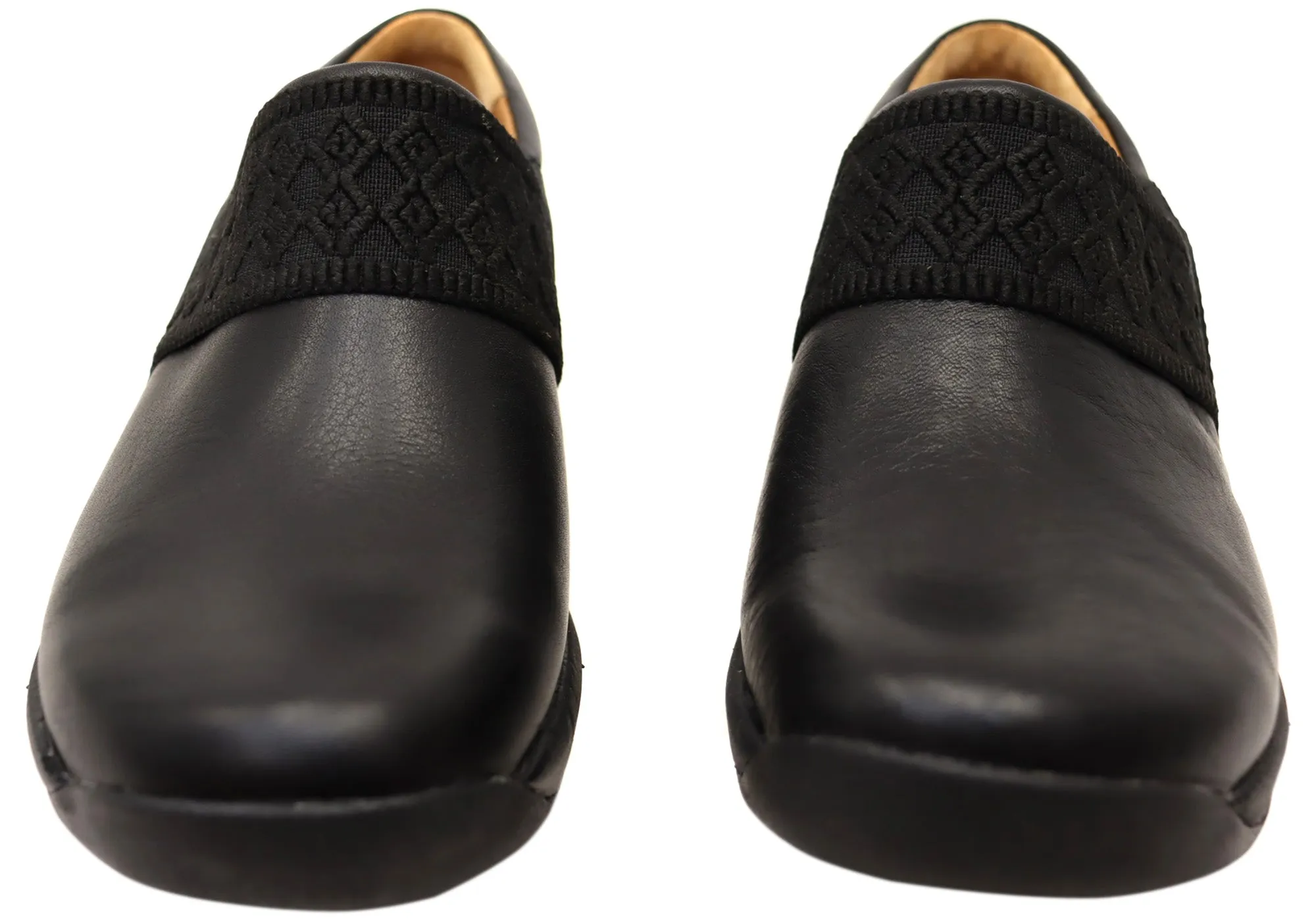 Womens Nurse Mates Cally Comfortable Wide Fit Leather Slip On Shoes