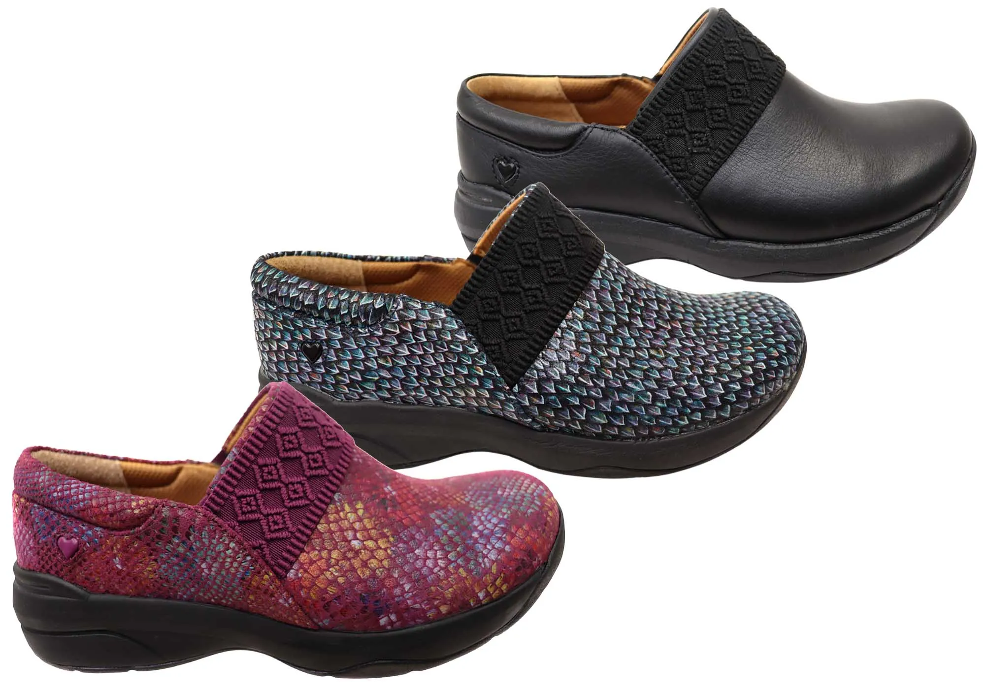 Womens Nurse Mates Cally Comfortable Wide Fit Leather Slip On Shoes