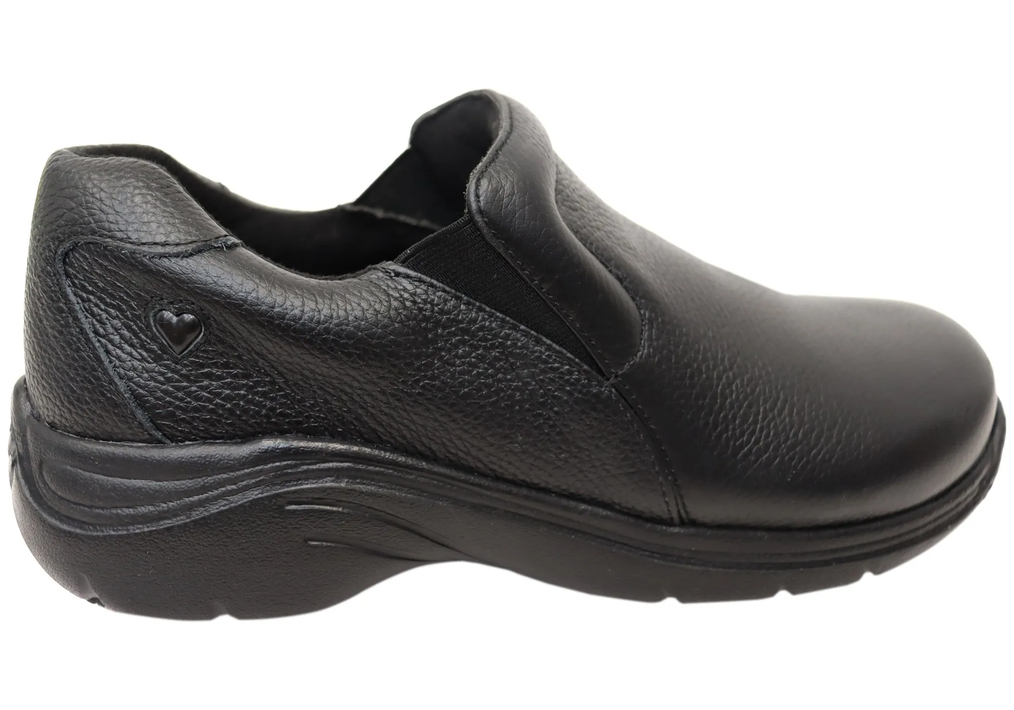 Womens Nurse Mates Dove Comfortable Leather Wide Fit Slip On Shoes