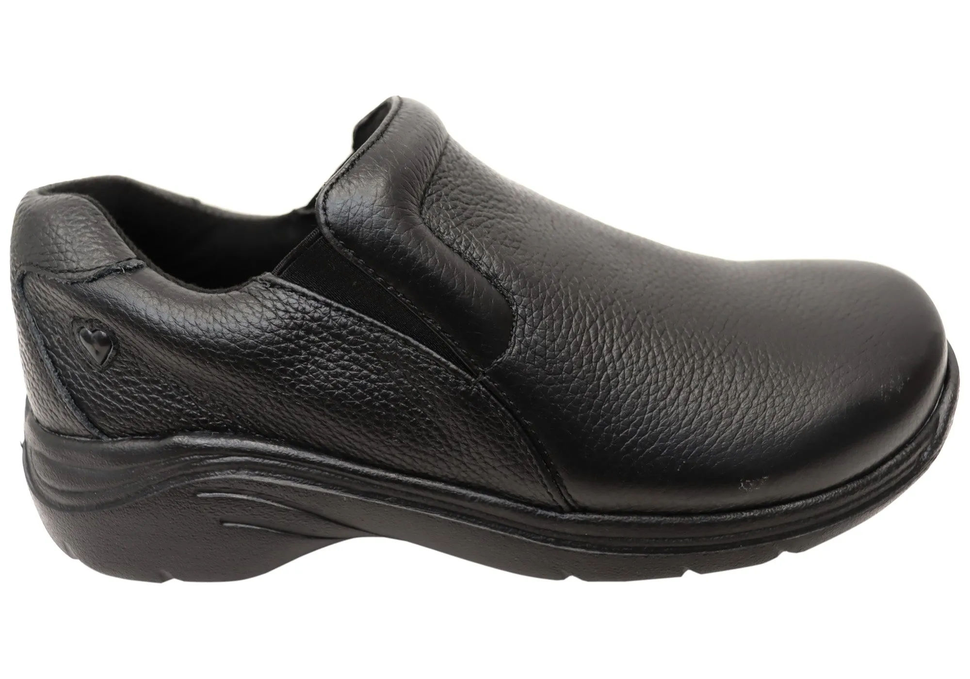 Womens Nurse Mates Dove Comfortable Leather Wide Fit Slip On Shoes