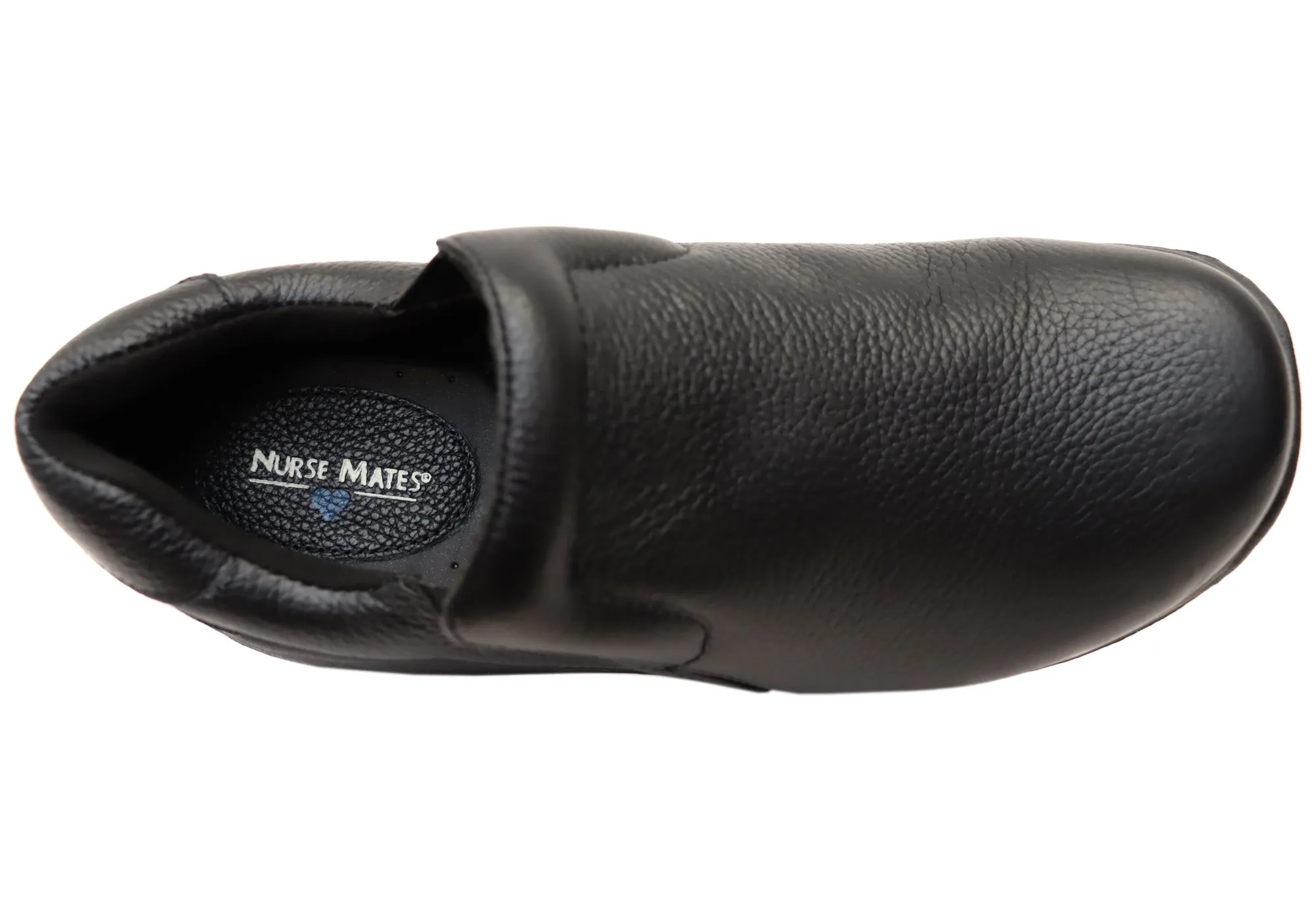 Womens Nurse Mates Dove Comfortable Leather Wide Fit Slip On Shoes