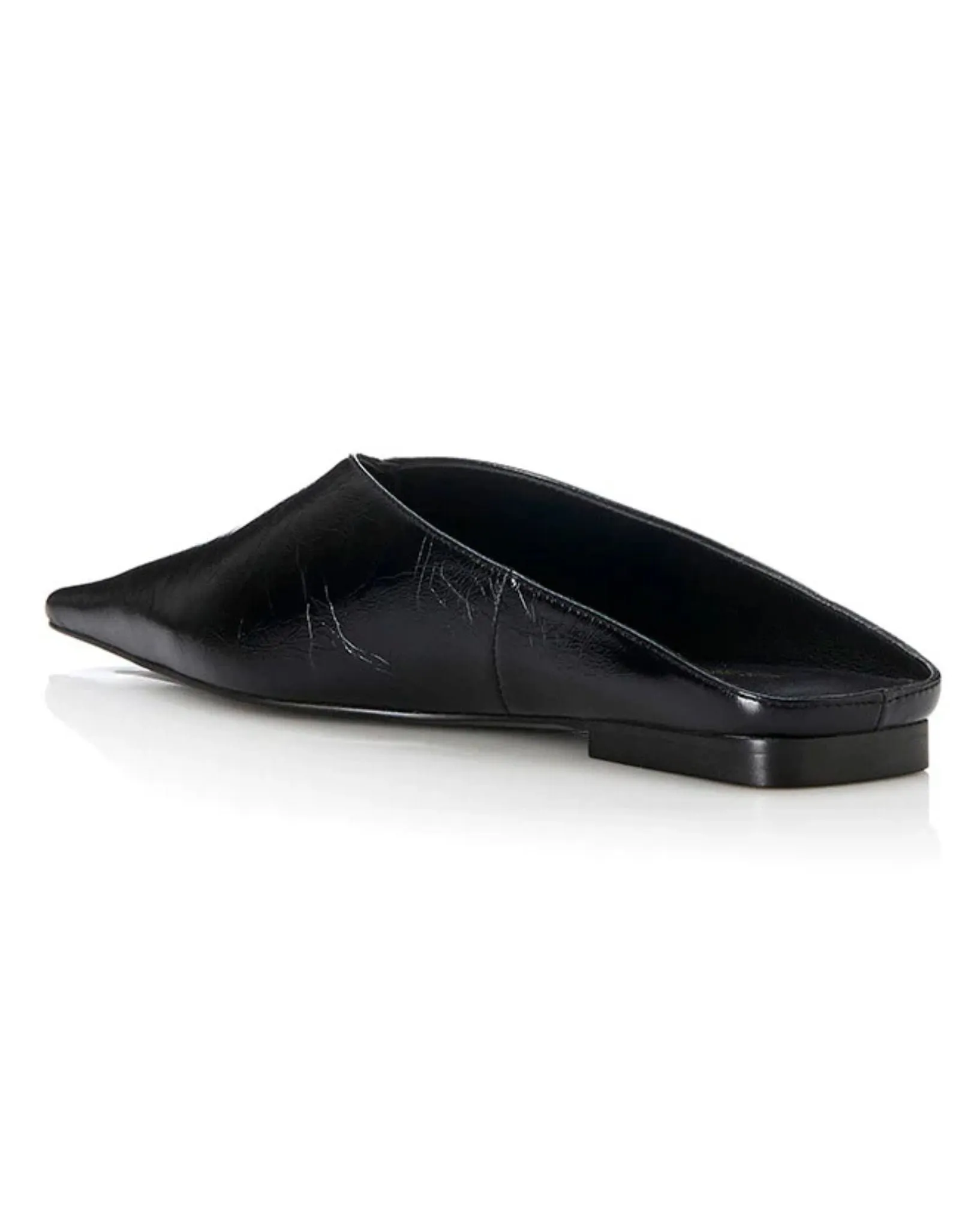 Womens Olive Shoes  - Black Oily Leather
