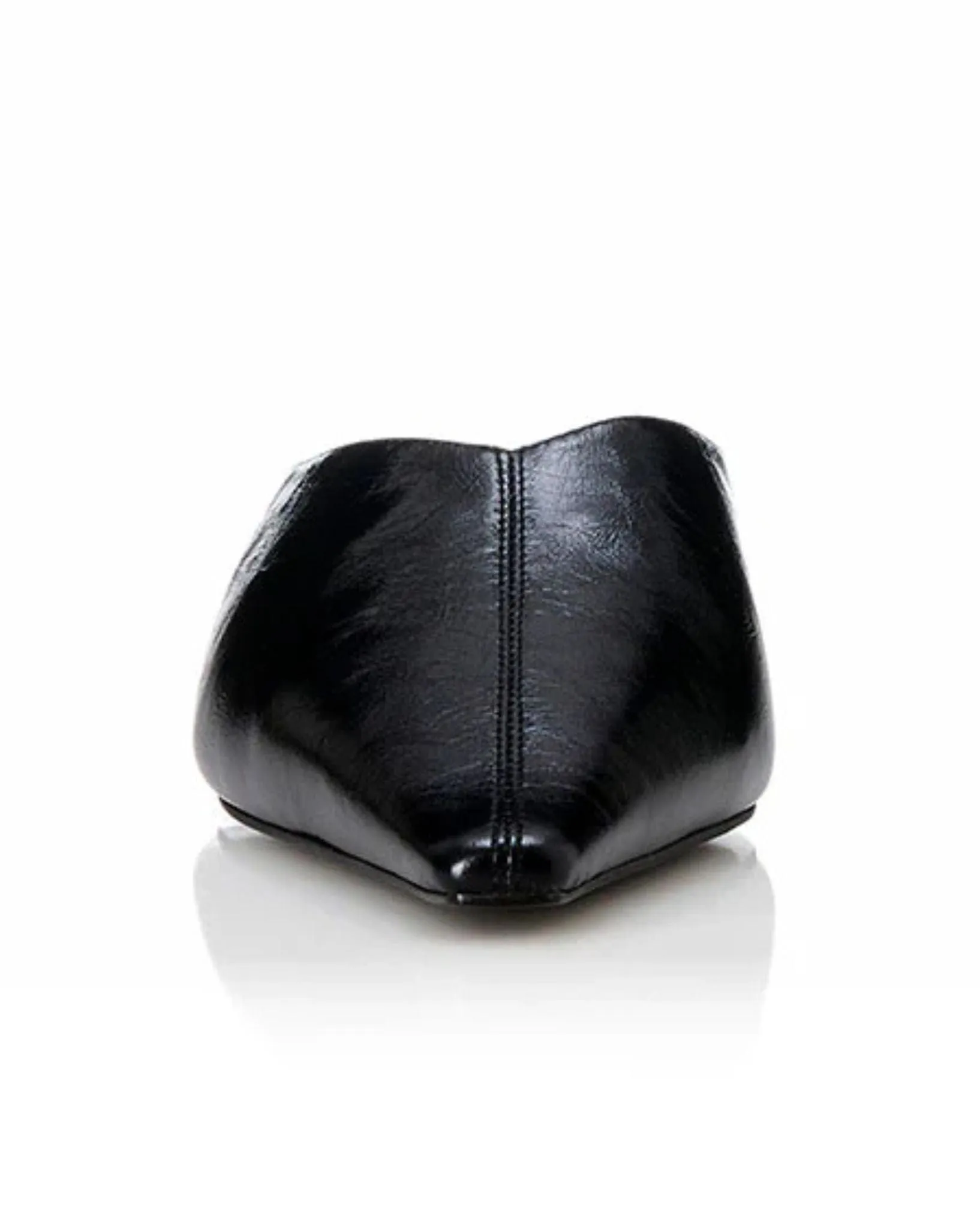 Womens Olive Shoes  - Black Oily Leather
