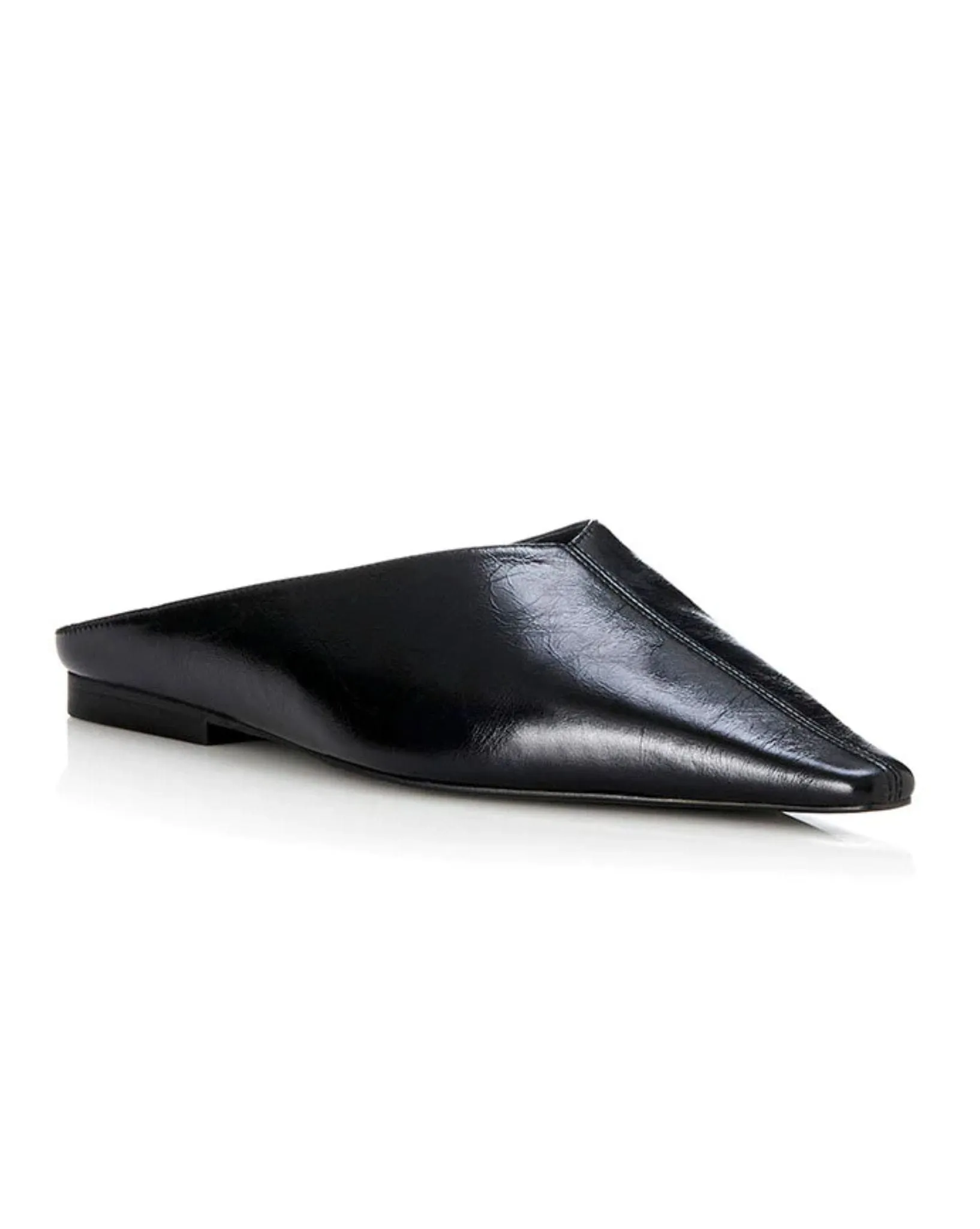Womens Olive Shoes  - Black Oily Leather