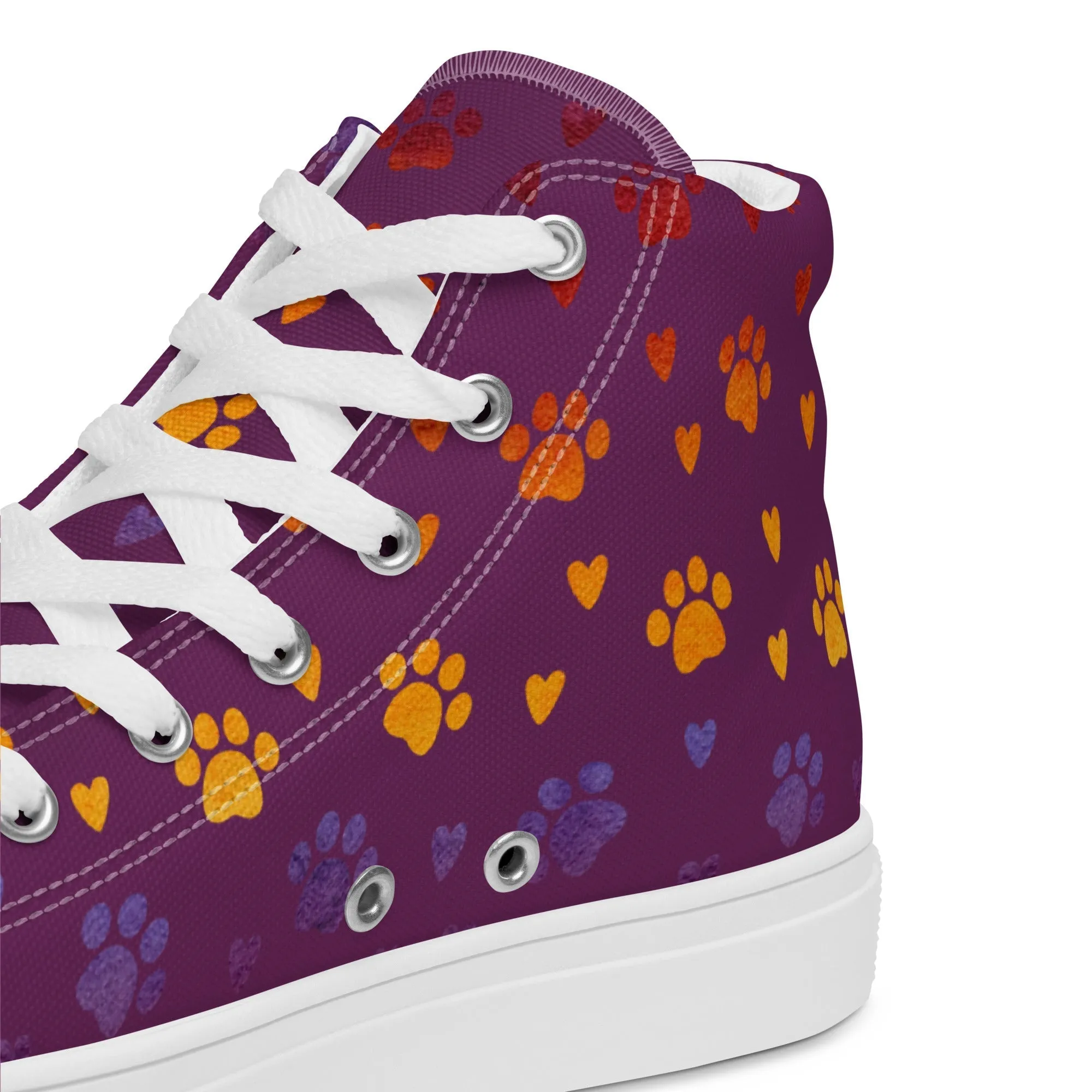 Women’s Purple Paw Prints Sneakers