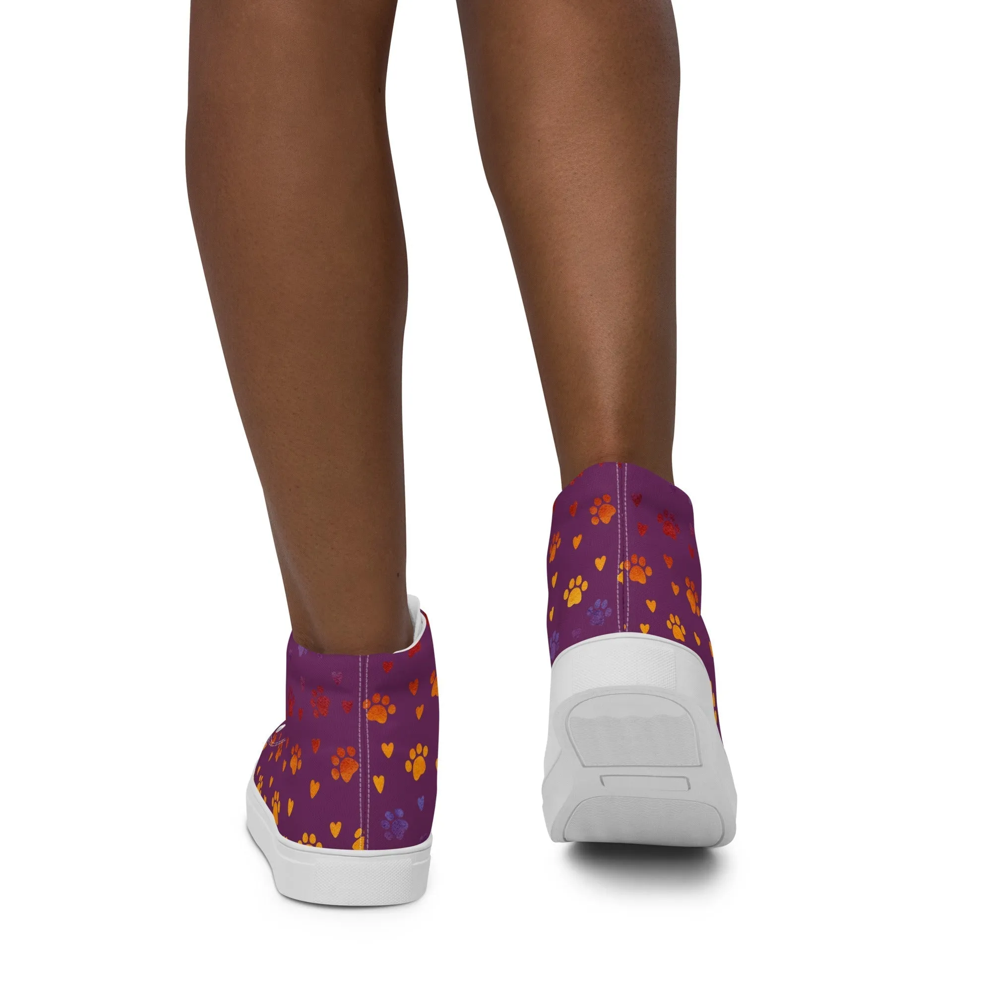 Women’s Purple Paw Prints Sneakers