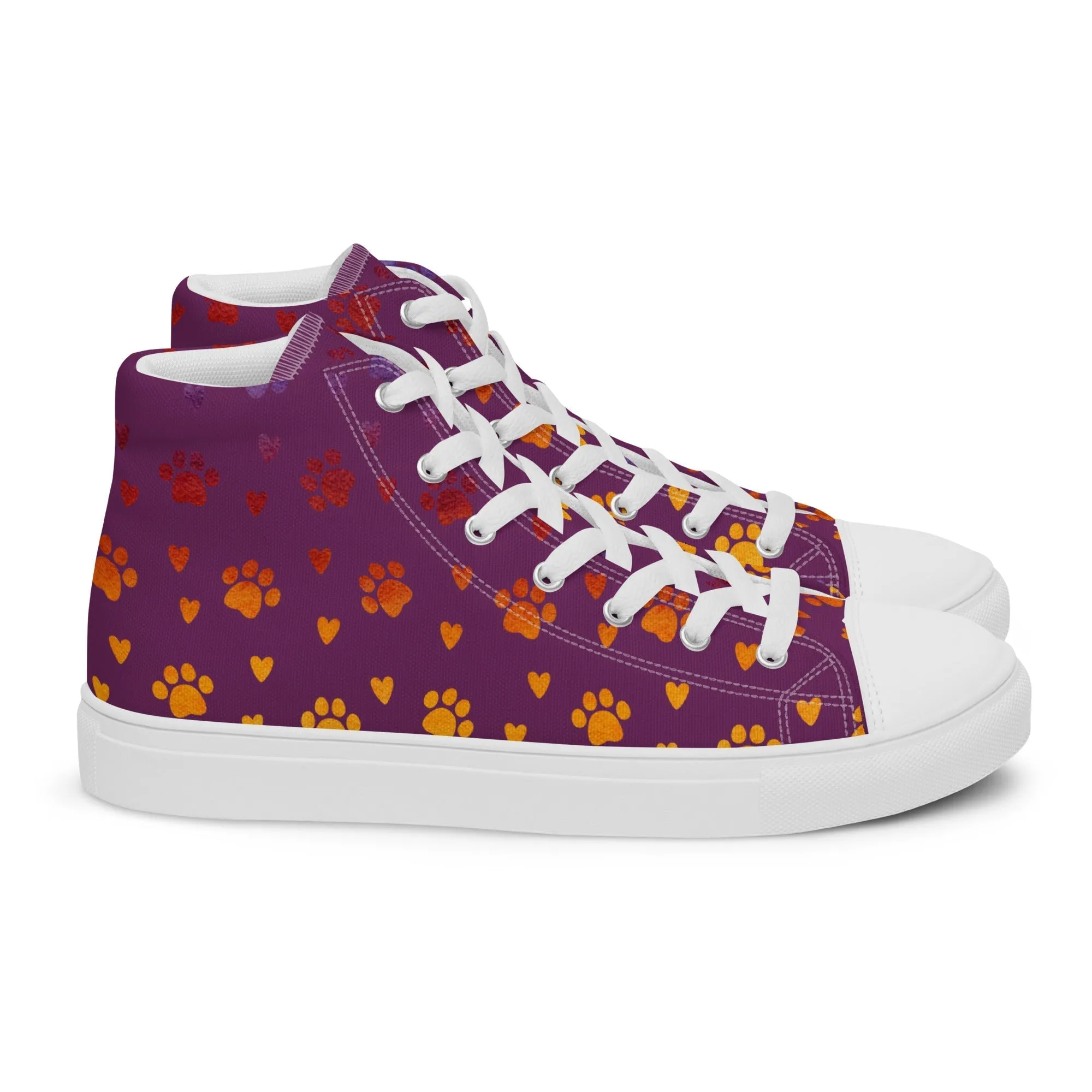 Women’s Purple Paw Prints Sneakers