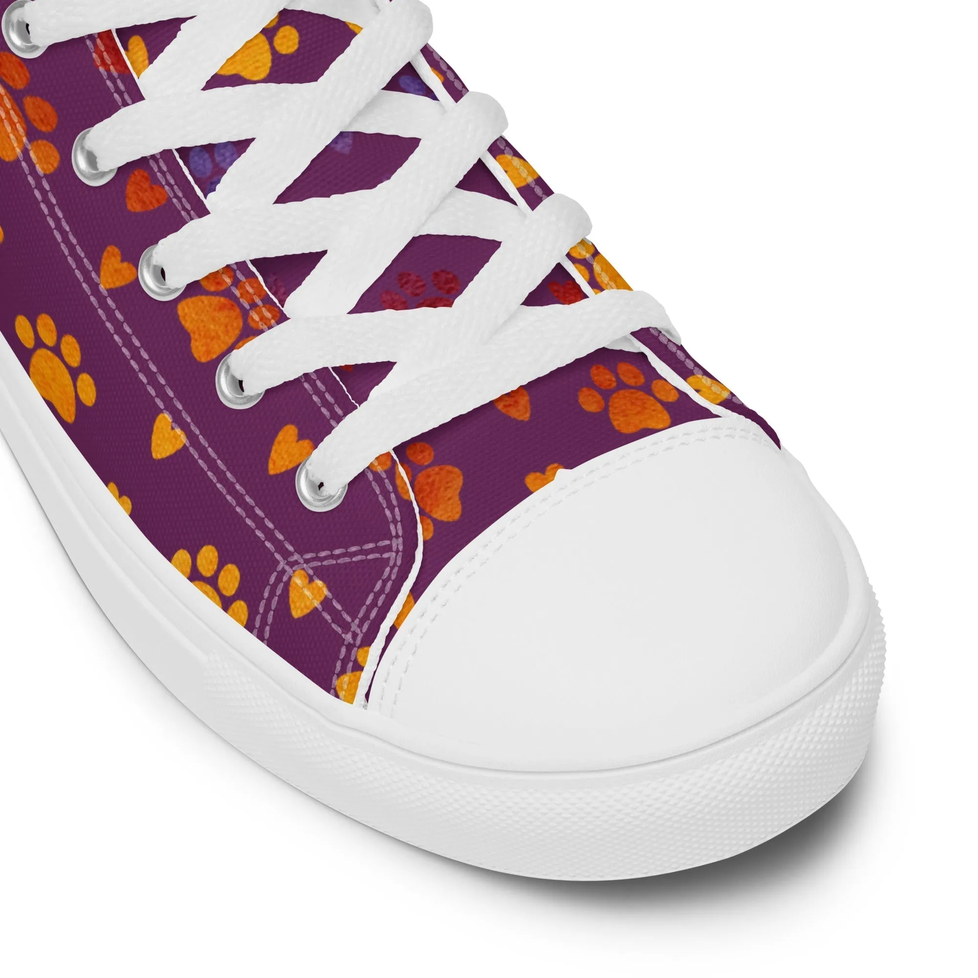 Women’s Purple Paw Prints Sneakers