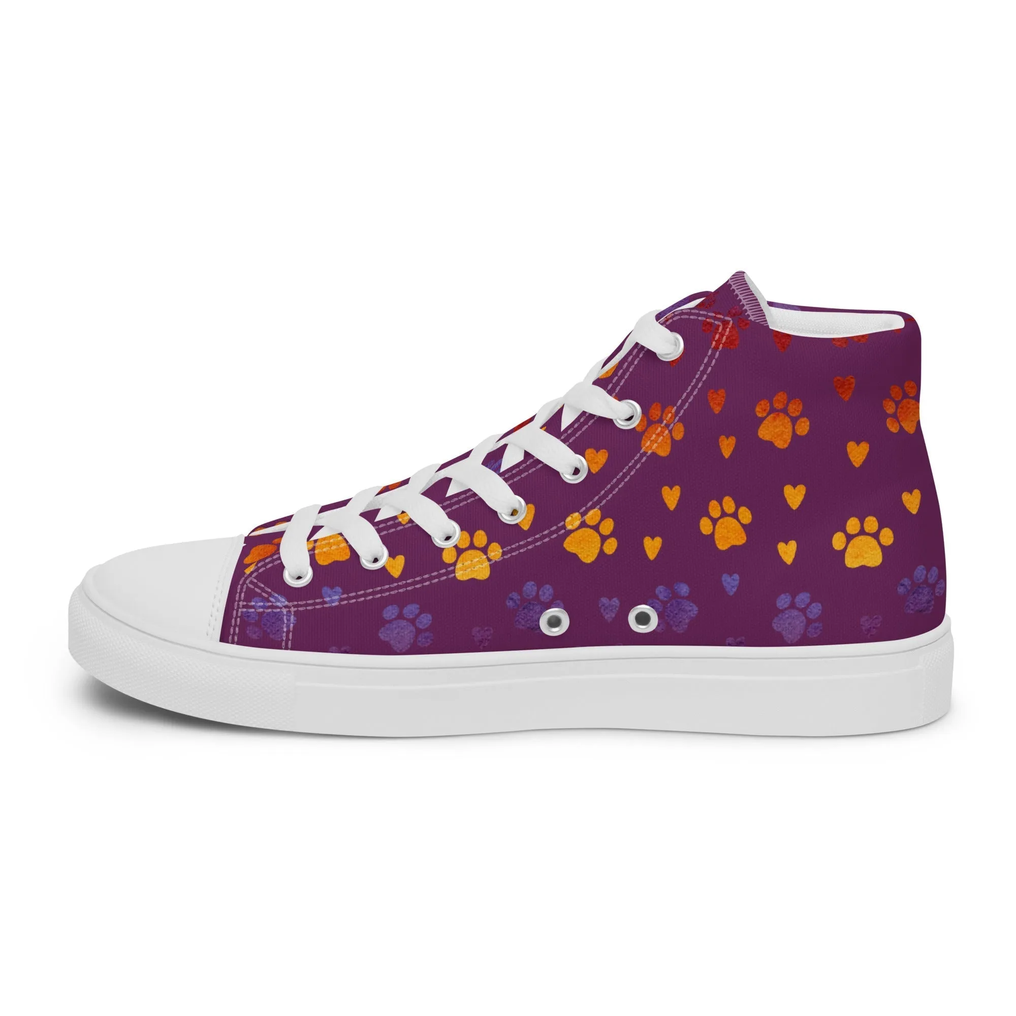 Women’s Purple Paw Prints Sneakers
