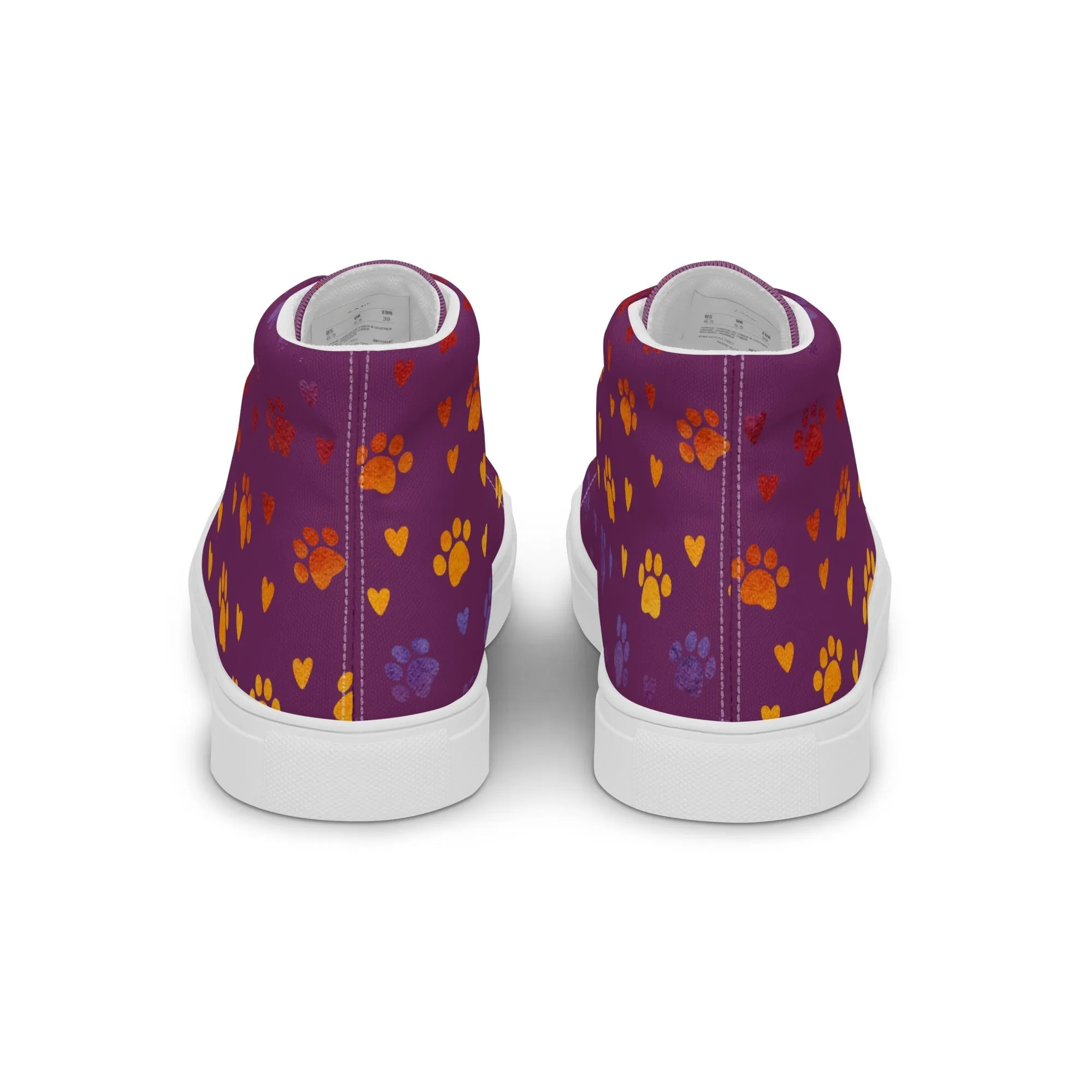 Women’s Purple Paw Prints Sneakers