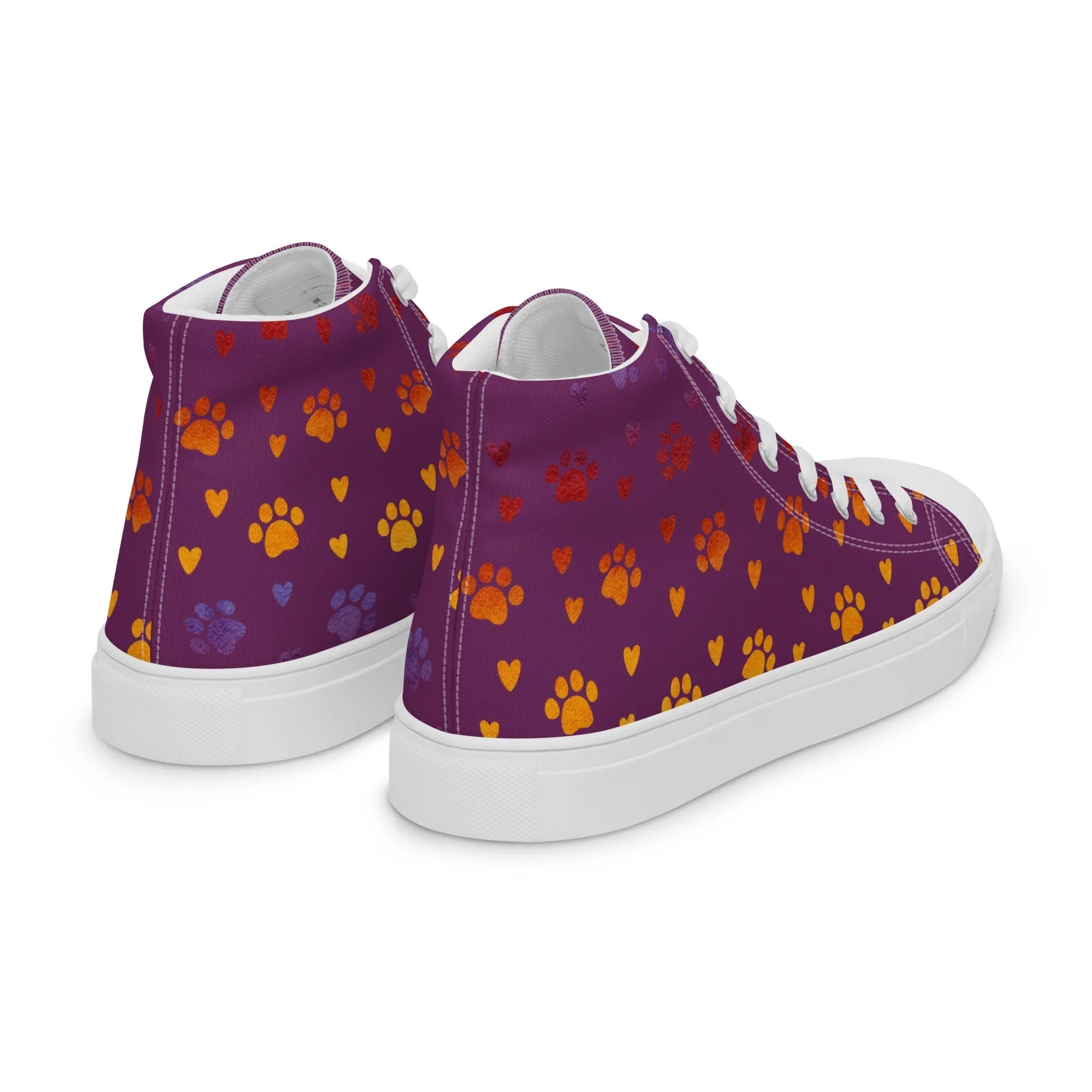 Women’s Purple Paw Prints Sneakers