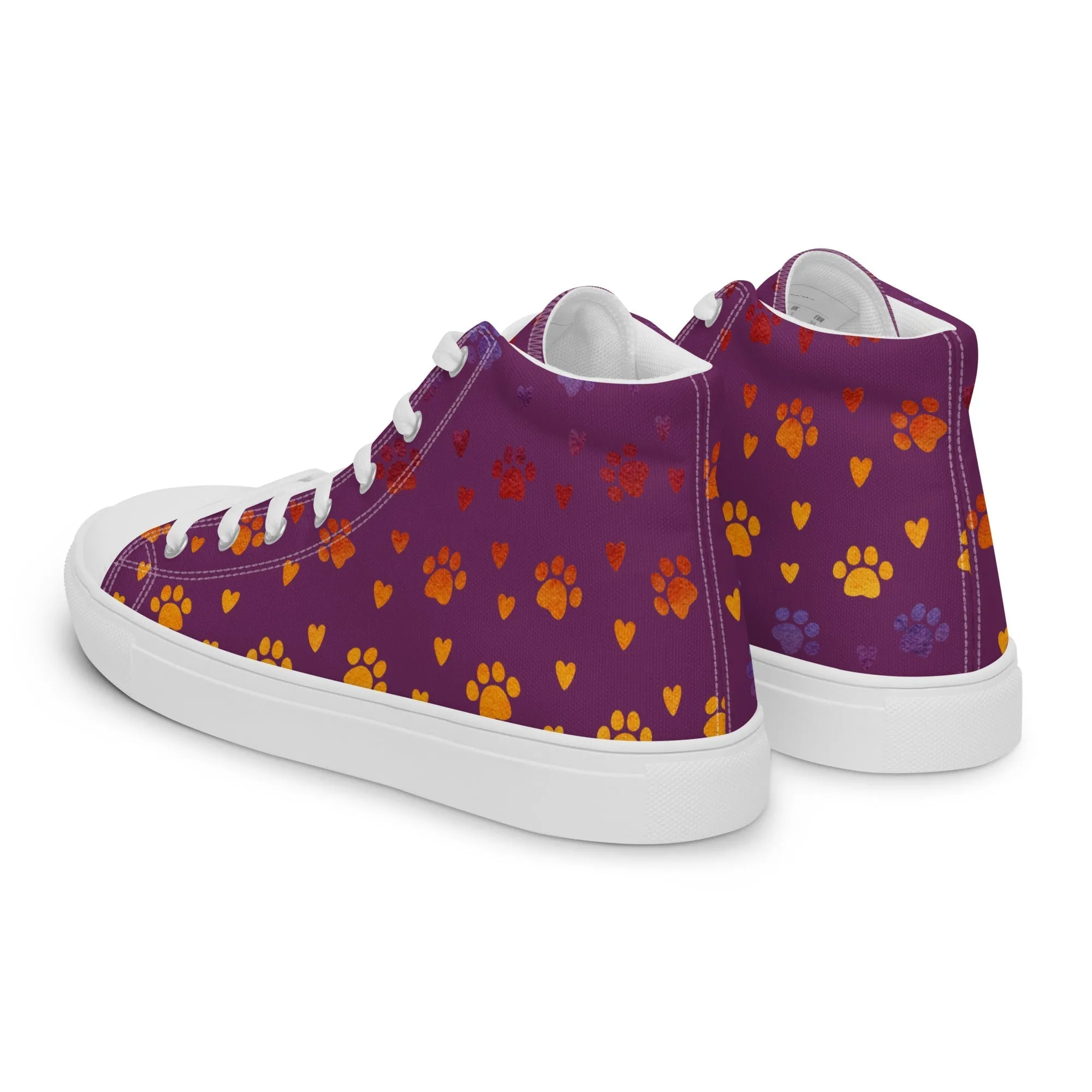 Women’s Purple Paw Prints Sneakers