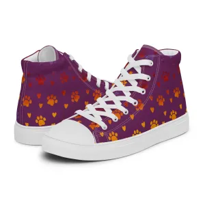 Women’s Purple Paw Prints Sneakers