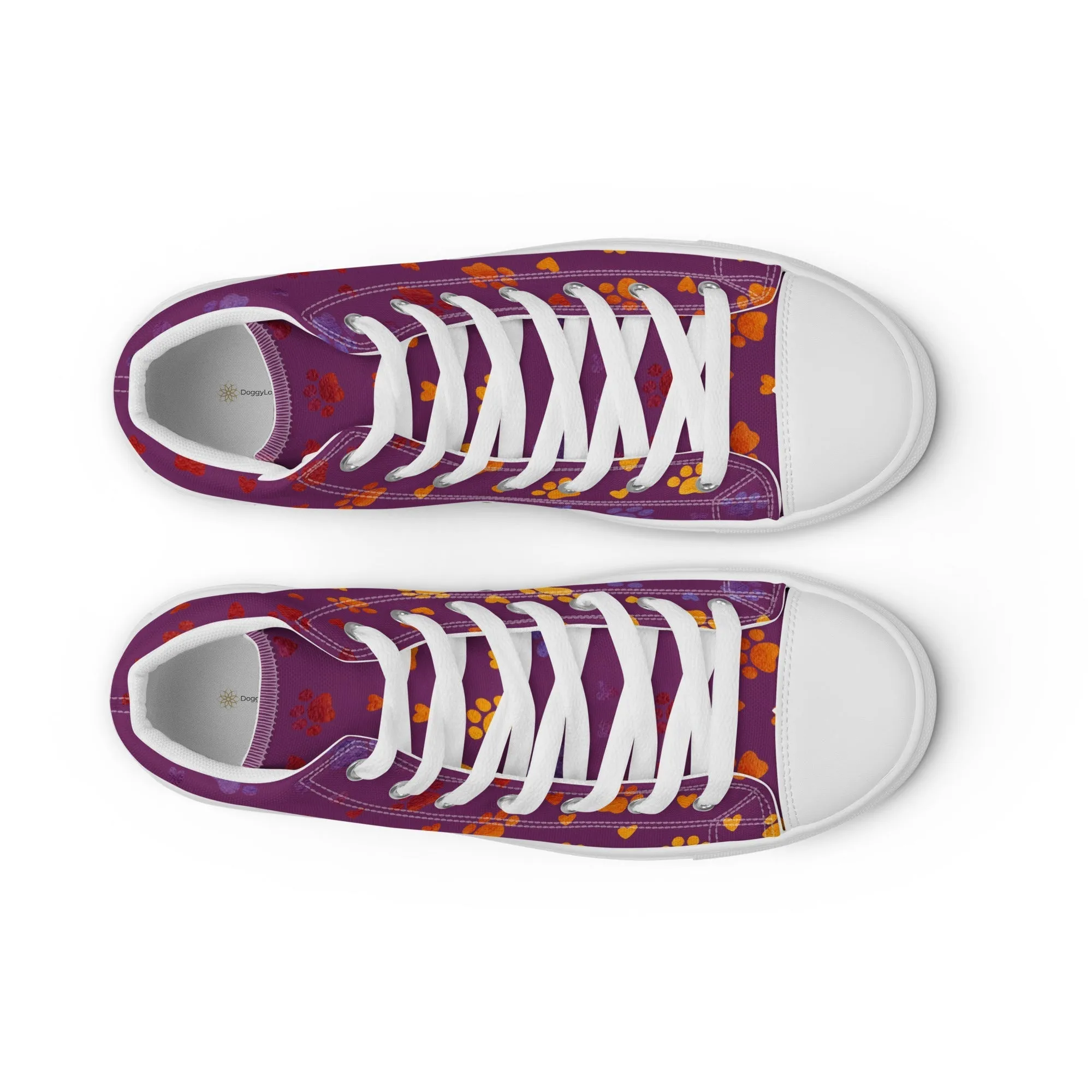 Women’s Purple Paw Prints Sneakers