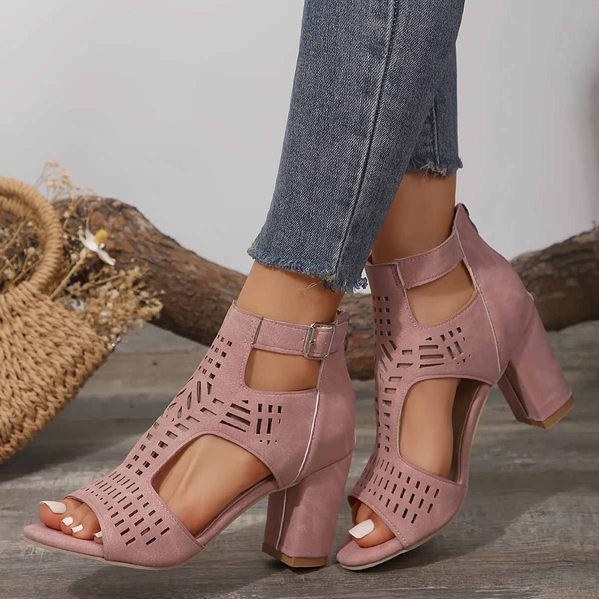 Women's Retro Stacked Heeled Orthopedic Sandals
