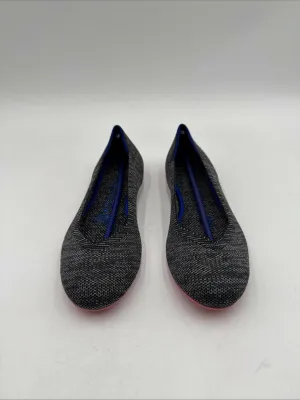 Women’s Rothy’s The Flats Color Gray Birdseye Flats Pink Sole Size 6 - Very Good