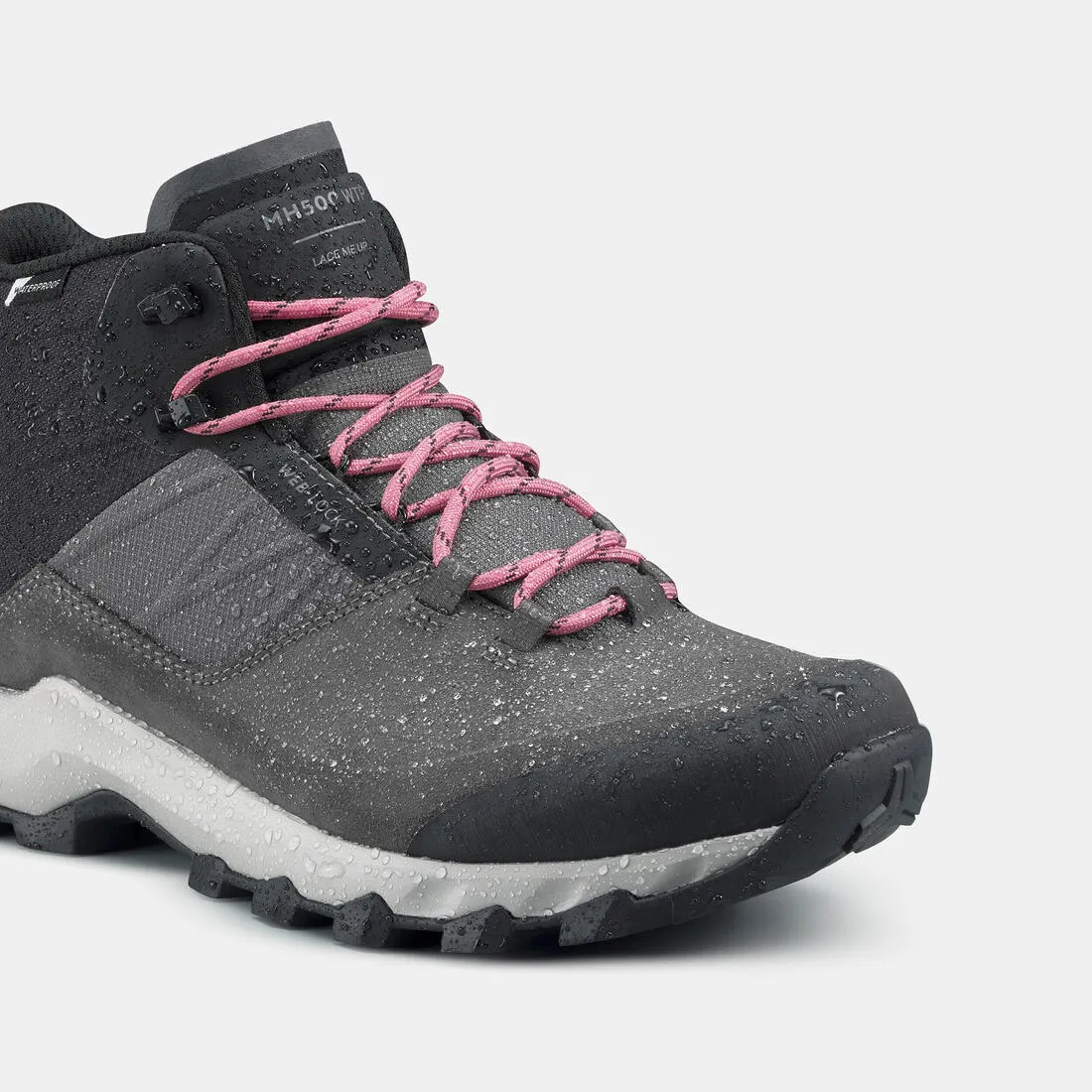 Women's Waterproof Mountain Walking Shoes - MH500 MID Sepia
