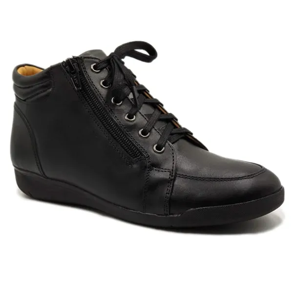Zara Beautiful Black Leather Ankle Boots for Women