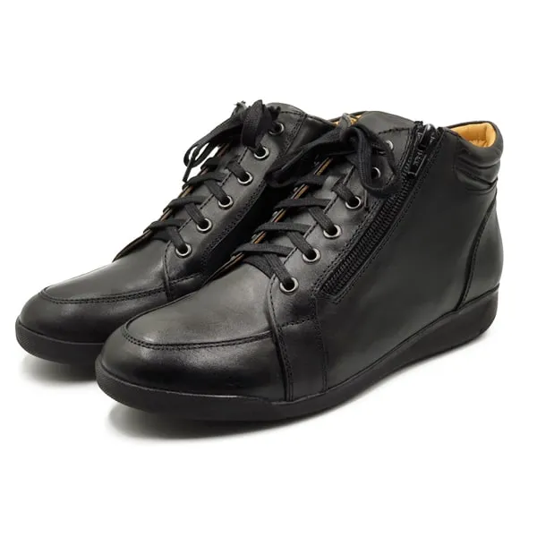 Zara Beautiful Black Leather Ankle Boots for Women